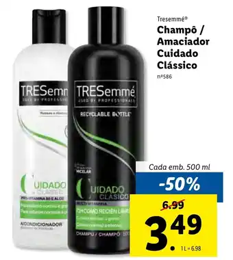 Lidl Champô / Amaciador Cuidado Clássico 500ml promoção