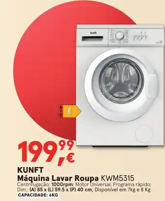 Kunft Máquina Lavar Roupa