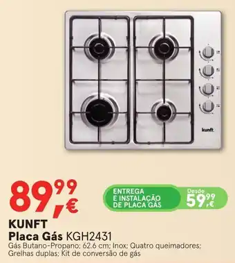 Worten Kunft Placa Gás KGH2431 promoção