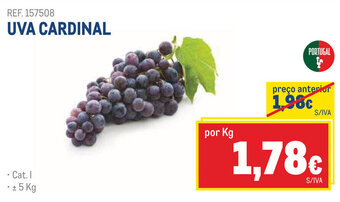 Makro Uva Cardinal promoção