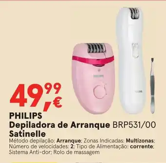 Worten Philips Depiladora de Arranque BRP531/00 Satinelle promoção