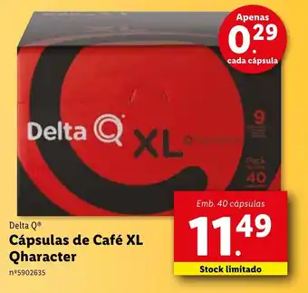 Lidl Delta Q Cápsulas de Café XL Qharacter promoção