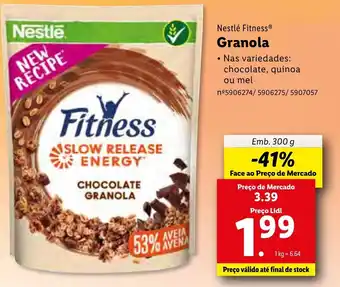Lidl Nestlé Fitness Granola 300g promoção