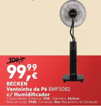Worten Becken Ventoinha de Pé BMF5082 c/ Humidificador promoção