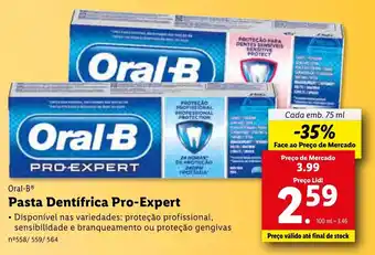 Lidl Oral-B Pasta Dentífrica Pro-Expert 75ml promoção
