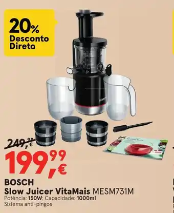 Worten Bosch Slow Juicer VitaMais promoção