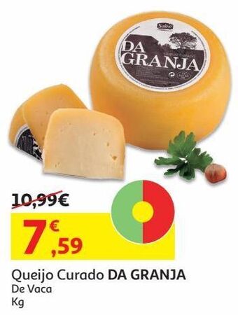 Auchan Queijo curado da granja:de vaca kg promoção
