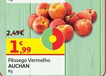 Auchan Pêssego vermelho auchan:kg promoção