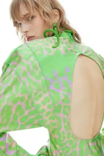 H&M Vestido em jersey com padrão leopardo promoção