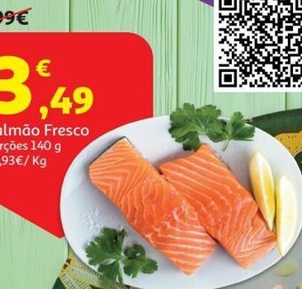Auchan Salmão:fresco porções 140 gr promoção