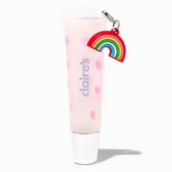 Claire's Rainbow charm lip gloss tube promoção