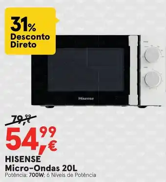 Worten Hisense Micro-Ondas 20L promoção