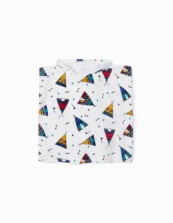 Zippy Poncho de banho com capuz para bebé menino 'tent', branco promoção