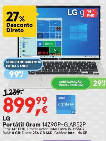 Worten LG Portátil Gram promoção
