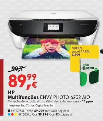 Worten HP Multifunções ENVY PHOTO 6232 AIO promoção