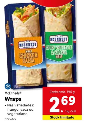 Lidl Wraps 190g promoção