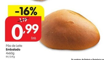 Minipreço Pão de Leite Embalado 4x60g promoção