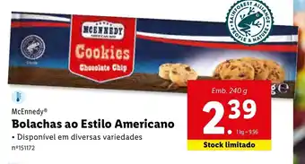 Lidl Bolachas ao Estilo Americano 240g promoção