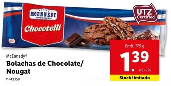 Lidl Bolachas de Chocolate/ Nougat 175g promoção
