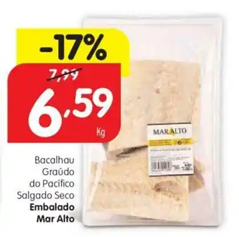 Bacalhau Graúdo do Pacífico Salgado Seco Embalada Mar Alto