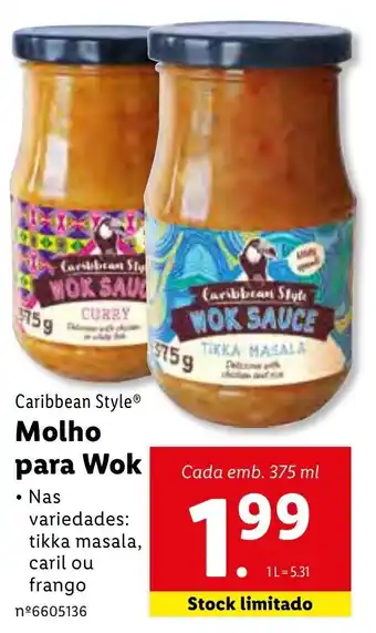 Lidl Molho para Wok 375ml promoção