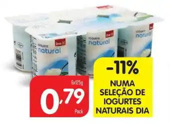Numa Seleção de Iogurtes Naturais Dia 6x125g
