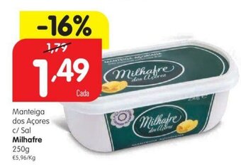 Minipreço Manteiga dos Açores c/ Sal Milhafre 250g promoção