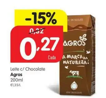 Minipreço Leite UHT 0% Chocolate Agros 200ml promoção