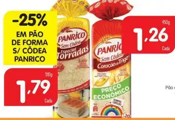 Minipreço Em Pão de Forma S/ Côdea Panrico 510g promoção