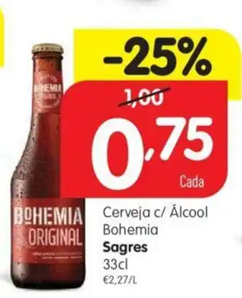 Minipreço Cerveja C/ Álcool Bohemia Sagres 33cl promoção
