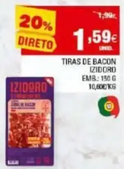 Continente Tiras de Bacon Izidoro 150g promoção