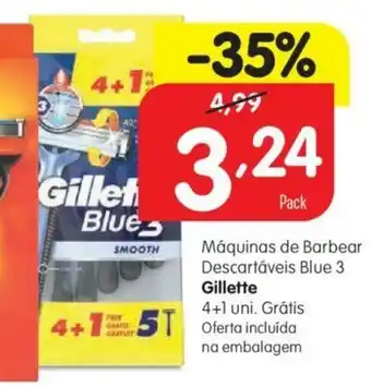 Minipreço Máquina de Barbear Descartáveis Blue 3 Gillette promoção