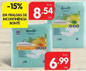 Minipreço Em Fraldas de Incontinência Bonté 20 Uni promoção