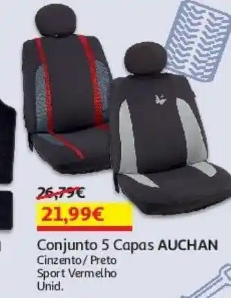 Conjunto 5 capas sport auchan