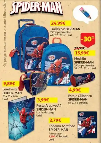 Auchan Mochila 2 compartime spiderman promoção