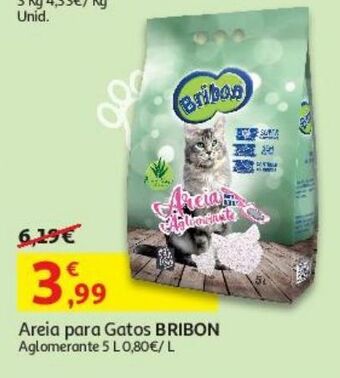 Areia p/ gato bribon:aglomerante 5l