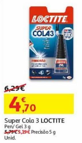 Auchan Super cola 3 perfect loctite promoção