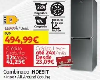 Auchan Combinado indesit:inox xit8t2e x promoção