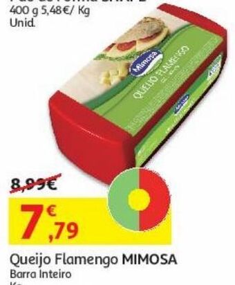 Auchan Queijo flamengo mimosa:barra inteiro kg promoção