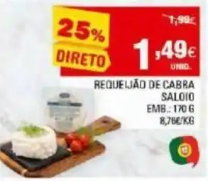 Continente Requeijão de Cabra Saloio 170g promoção