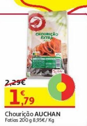 Auchan Chouricao auchan:fatias 200g promoção