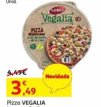 Pizza vegalia:legumes e queijo 360g