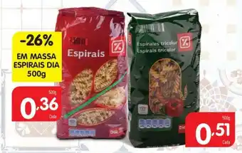 Minipreço Em Massa Espirais Dia 500g promoção