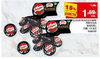 Continente Queijo Fundido Mini Proteina Babybel 5x20g promoção