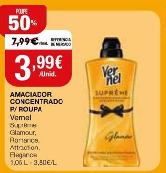 Intermarché Amaciador Concentrado P/Roupa Vernel 1,05L promoção
