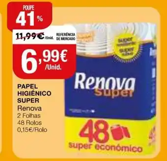 Intermarché Papel Higiénico Renova 2 Folhas 48 Rolos promoção