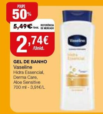 Gel de Banho Vaseline 700ml