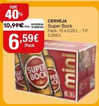 Intermarché Cerveja Super Bock 15x0,20L promoção