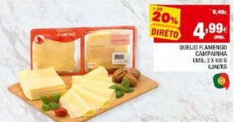 Continente Queijo Flamengo Campainha 2x400g promoção