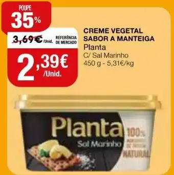 Intermarché Creme Vegetal Sabor a Manteiga Planta 450g promoção